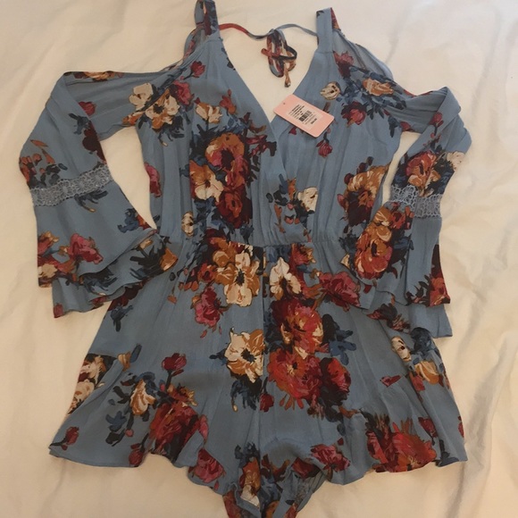 Chelsea & Violet Pants - Chelsea and Violet Floral Print Romper